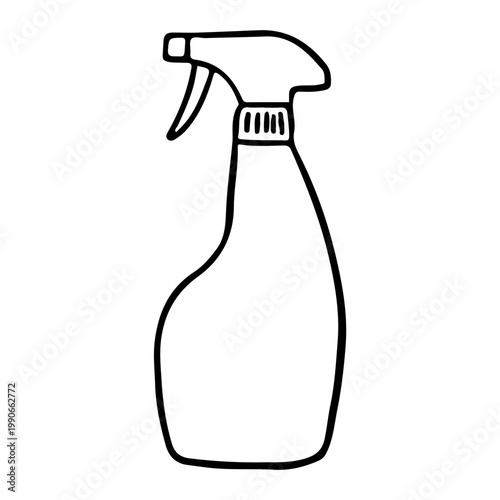 Cleaning spray bottle icon illustration
