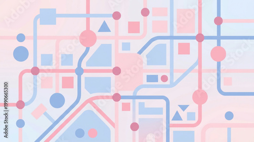 Abstract geometric network background with interconnected lines and shapes