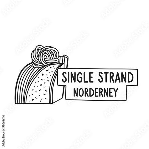 Vector Illustration of Norderney Cake Specialty Line Art
