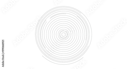 Concentric, incomplete grey rings emanate from a central point on a white background