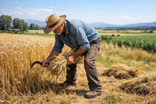 Gardener Trimming Hedge Landscaping Yard Maintenance Outdoor Service Residential Gardening Wide Composition Full Body Photorealistic 4K Image