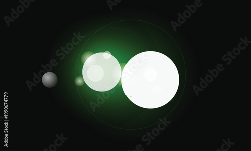 A comparative illustration of the sizes of celestial bodies, including the Sun and Sirius A, against a dark background.
