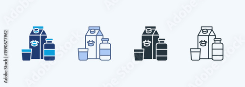 Milk Multiple Style Icon Collection