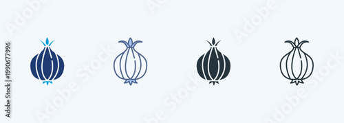 Onion Multiple Style Icon Collection