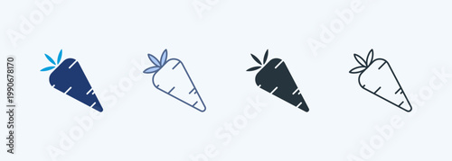 Carrot Multiple Style Icon Collection