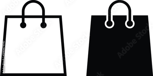 Set of shopping bag icon. E commerce Purchase Symbols. Order delivery and boutique design. Store purchase and merchandise icons