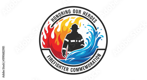 Firefighter Commemoration Badge Honoring Our Heroes