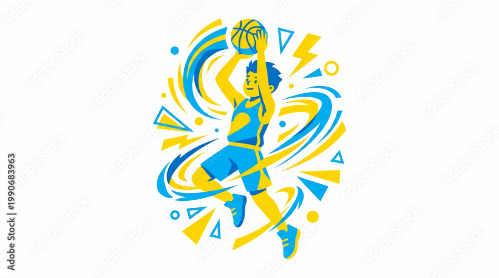 Fototapeta premium Dynamic basketball player in action
