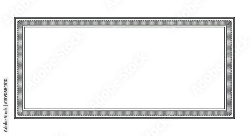 Ornate Decorative Rectangle Border Frame - Vintage Style