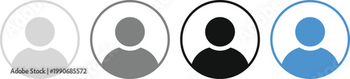 Profile icon set. Member profile and identity design. avatar photo symbol. person sign user symbol
