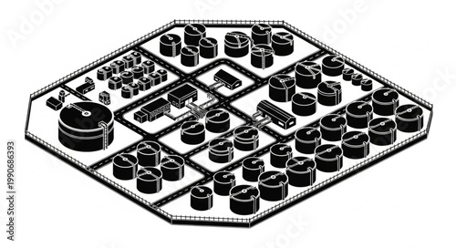 Close-up of a Modern Board Game with Pieces and Tokens.