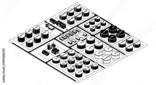 Close-up of a Modern DJ Mixer with Knobs and Faders.