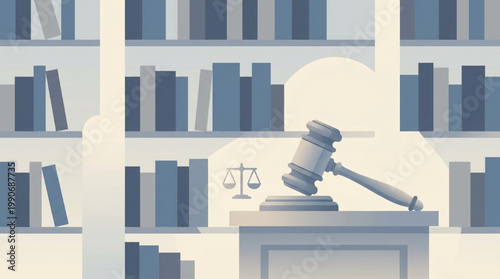 Legal justice and law concept with wooden gavel and law books