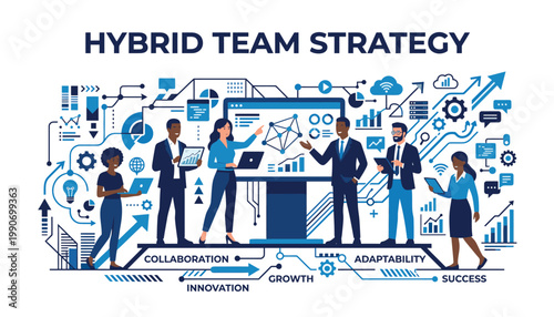 Business strategy and teamwork collaboration concept.