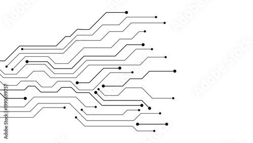 futuristic digital circuit lines background, abstract technology network connection design, minimal black circuit board tech pattern, modern data flow and connectivity background