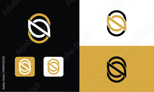 A collection of stylized logo designs featuring interconnected circular elements