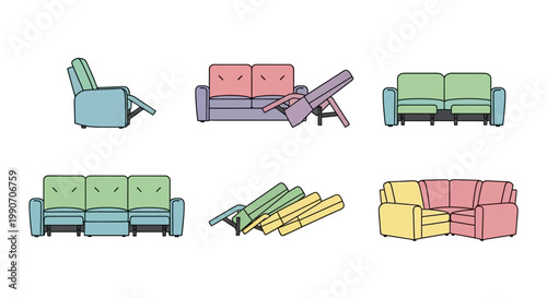 Colorful Sofas and Couches Furniture.