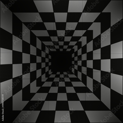 Chess board with white background template.