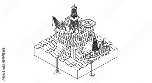 Detailed Architectural Model of a Classic Building with Towers and Courtyard.