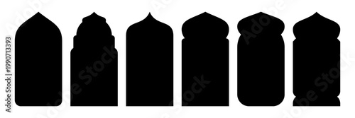 Shape islamic door. Islamic arch doorway. Elegant vector design inspired by arabic culture, ideal for Ramadan graphics, labels, frames and decorative templates.