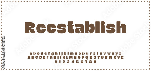 Digital modern alphabet font. Creative abstract urban, futuristic, fashion, sport, minimal technology typography.  Simple vector illustration with number