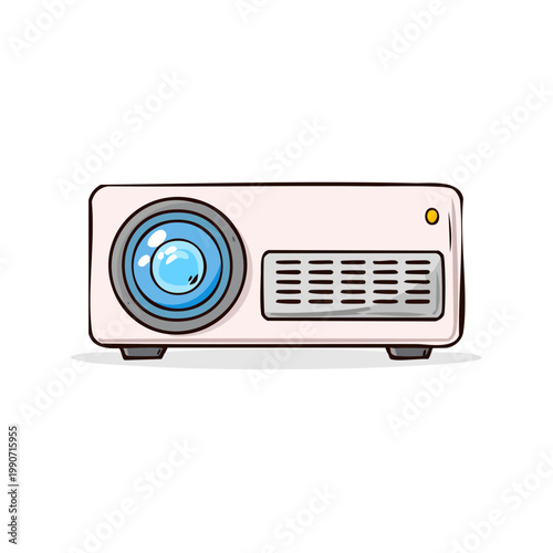 Digital projector for presentations and entertainment with a modern design