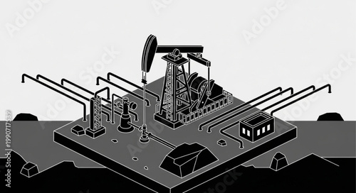 Detailed Illustration of Electronic Circuit Board with Components.