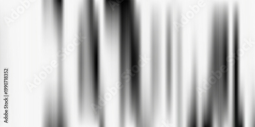 Corrugated, fluted pastel grey colored glass vector texture. Ribbed plastic gradient background
