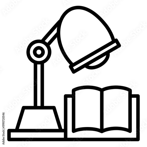 Office Desk Lamp  Icon Element For Design 
