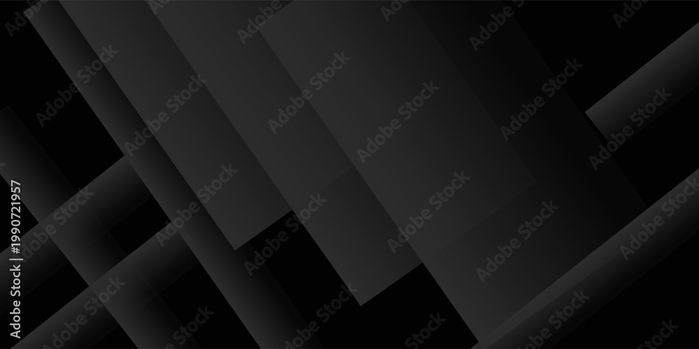 Fototapeta premium Abstract Black Geometric Background with Overlapping Diagonal Shapes and Dark Gradients, Elegant Vector Illustration.10eps.