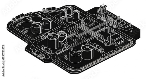 Detailed Microchip Circuit Board with Complex Components.