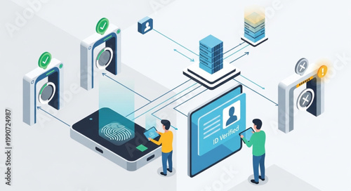 Digital Security and Data Protection Concept Illustration.