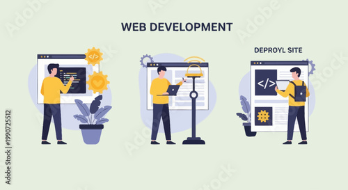 Web Development Process: Coding, Deployment, and Launch