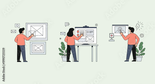 Team collaboration on user interface design and wireframing