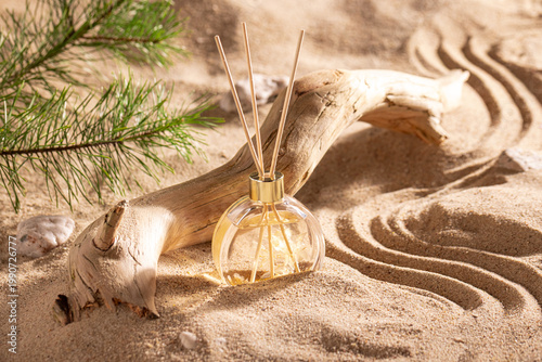 Aromatic fragrance diffuser smelling of summer and holidays.