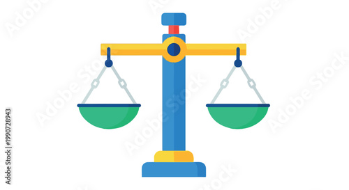 Balanced scale depicting equilibrium and fairness in a modern design