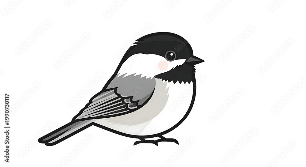 Obraz premium A charming black-capped chickadee perched gracefully on a branch