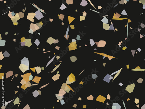 Pastel Terrazzo Texture Scattered Fragments Surface Design