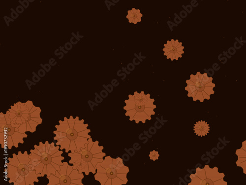 Victorian Steampunk Cog Gear Pattern Design