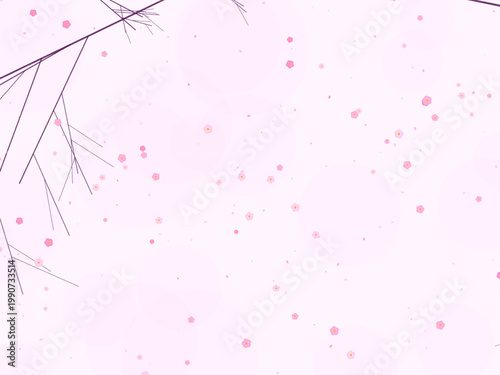 Cherry Blossom Sakura Pink Flower Pattern Design Backdrop