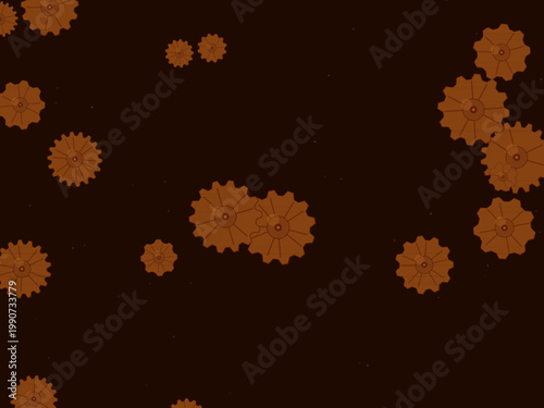 Industrial Steampunk Gears Clockwork Pattern Design