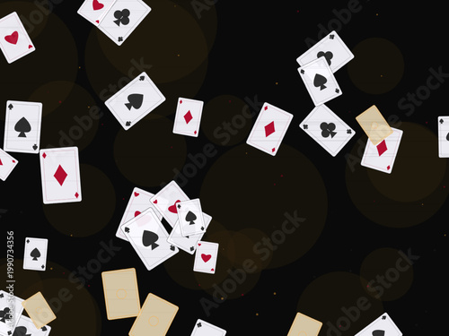 Poker Playing Cards Suits Pattern Background