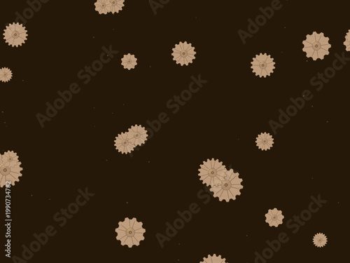 Vintage Industrial Steampunk Gear Pattern Design Backdrop