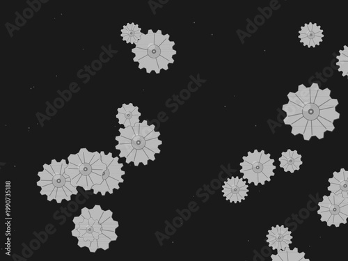 Brass Gear Cog Steampunk Pattern Background