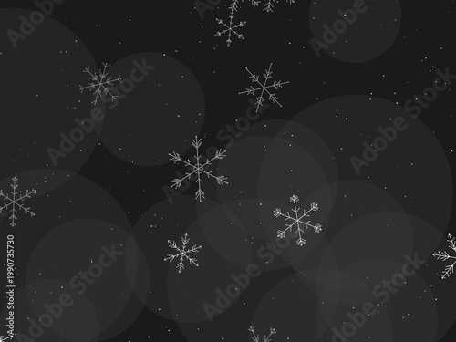 Christmas Snow Snowflake Crystal Pattern Background
