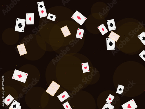 Classic Playing Cards Poker Pattern Design Backdrop