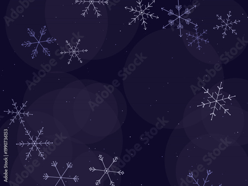 Winter Snowflake Frost Pattern Holiday Design