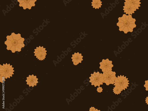 Victorian Steampunk Cog Gear Pattern Design