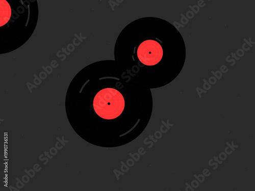 Vinyl Record Groove Pattern Retro Music Background