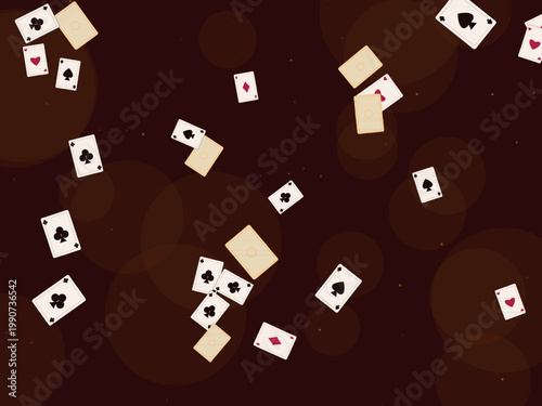 Poker Playing Cards Suits Pattern Background